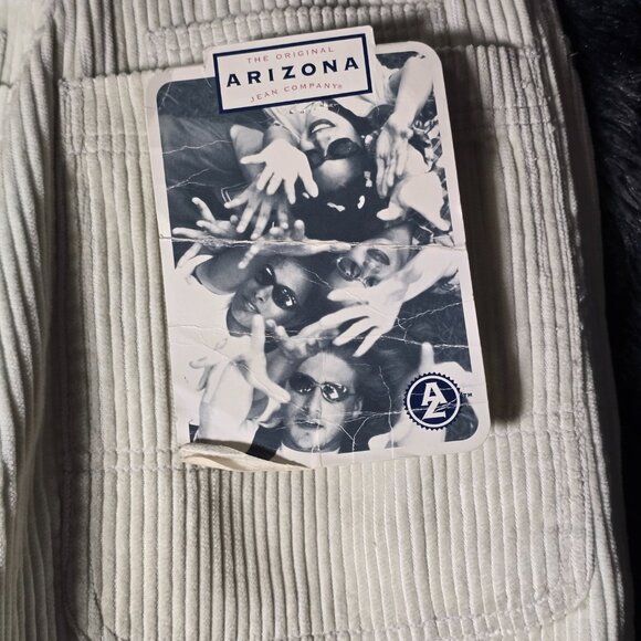 Arizona Jean Co Corduroy Pants Mens 28x30 Cream Beige Deadstock 90s NWT - Picture 8 of 10